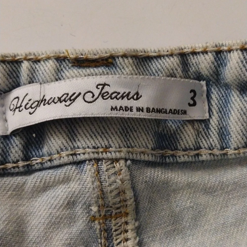 HIGHWAY JEANS WIDE LEG DISTRESSED JUNIOR SIZE 3 - Picture 6 of 6